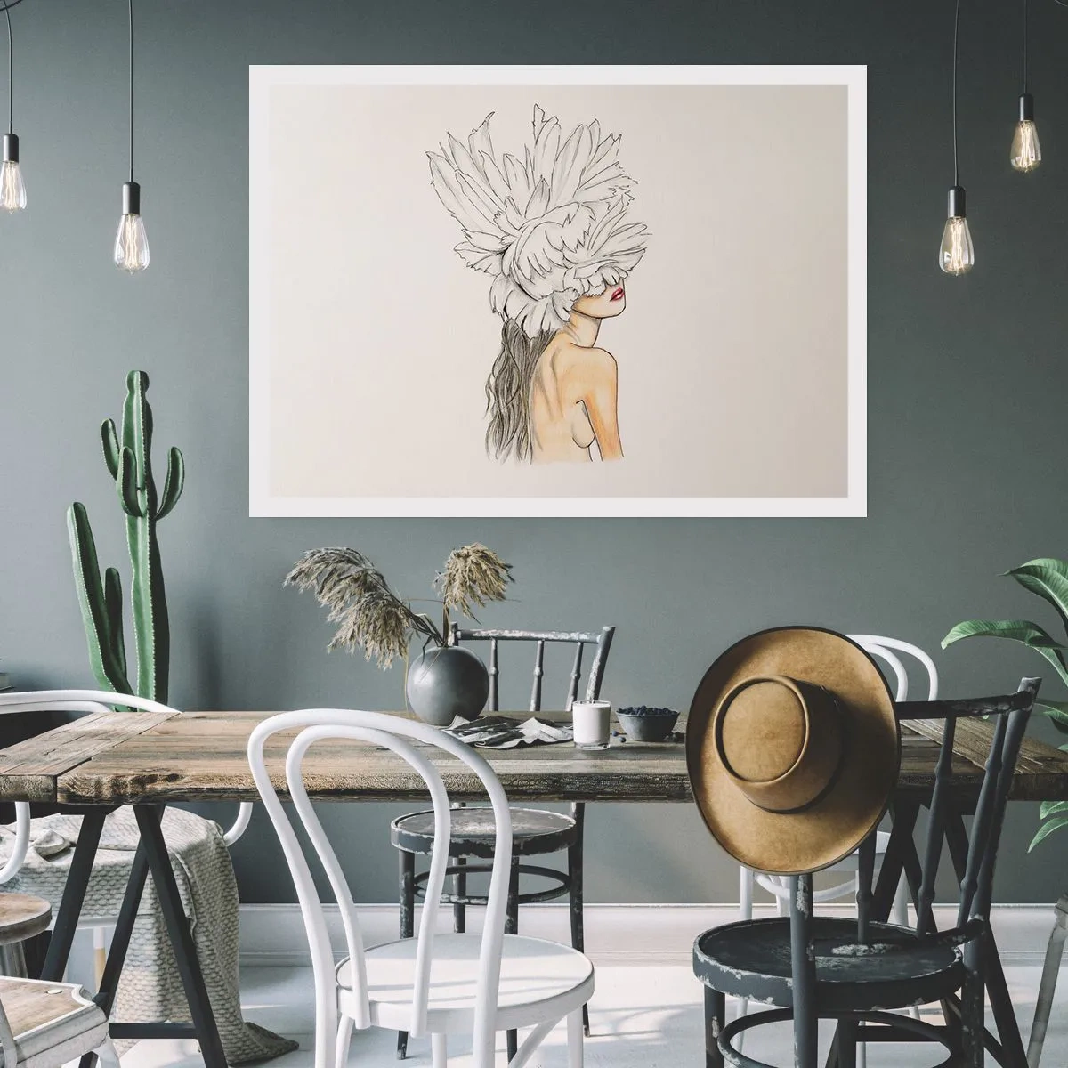 Poster - gekroonde schoonheid - 70x50 cm