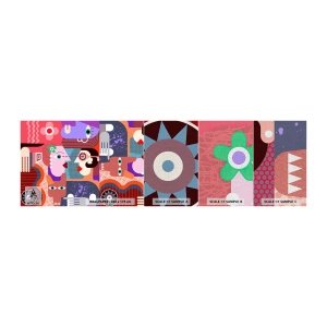 Fotobehang Monster Premium Canvas - Oog in oog - Abstractie, Deel, Gezichten - 100x30 cm