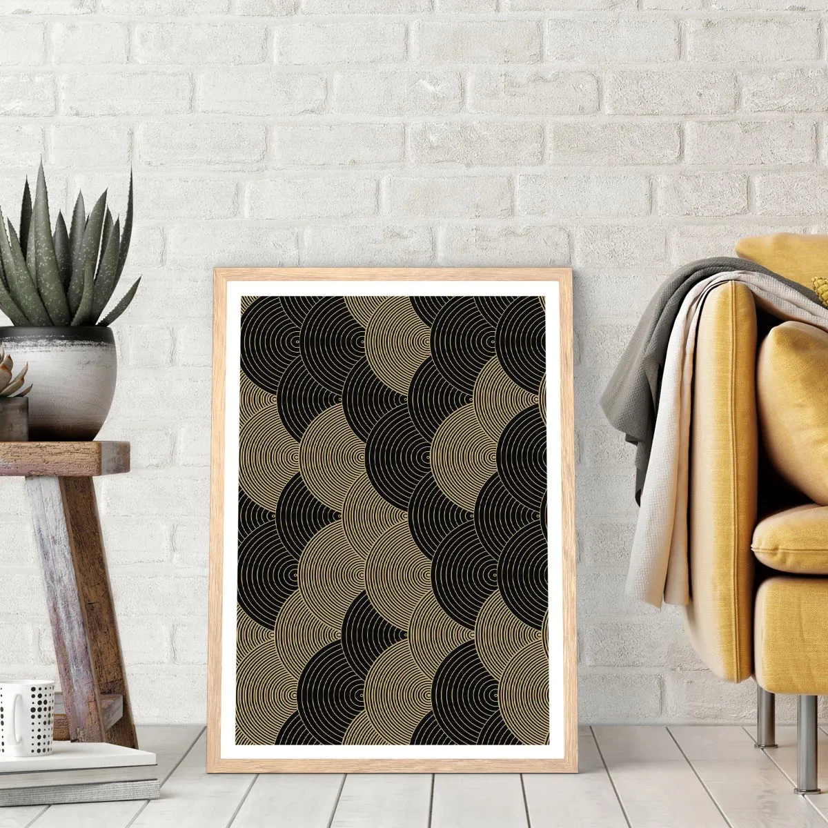 Een poster in een licht eiken lijst - Eenheid in veelheid - 50x70 cm