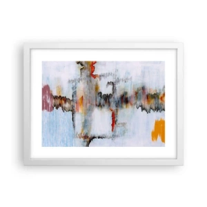 Poster in een witte lijst - Een stok op het water - 40x30 cm