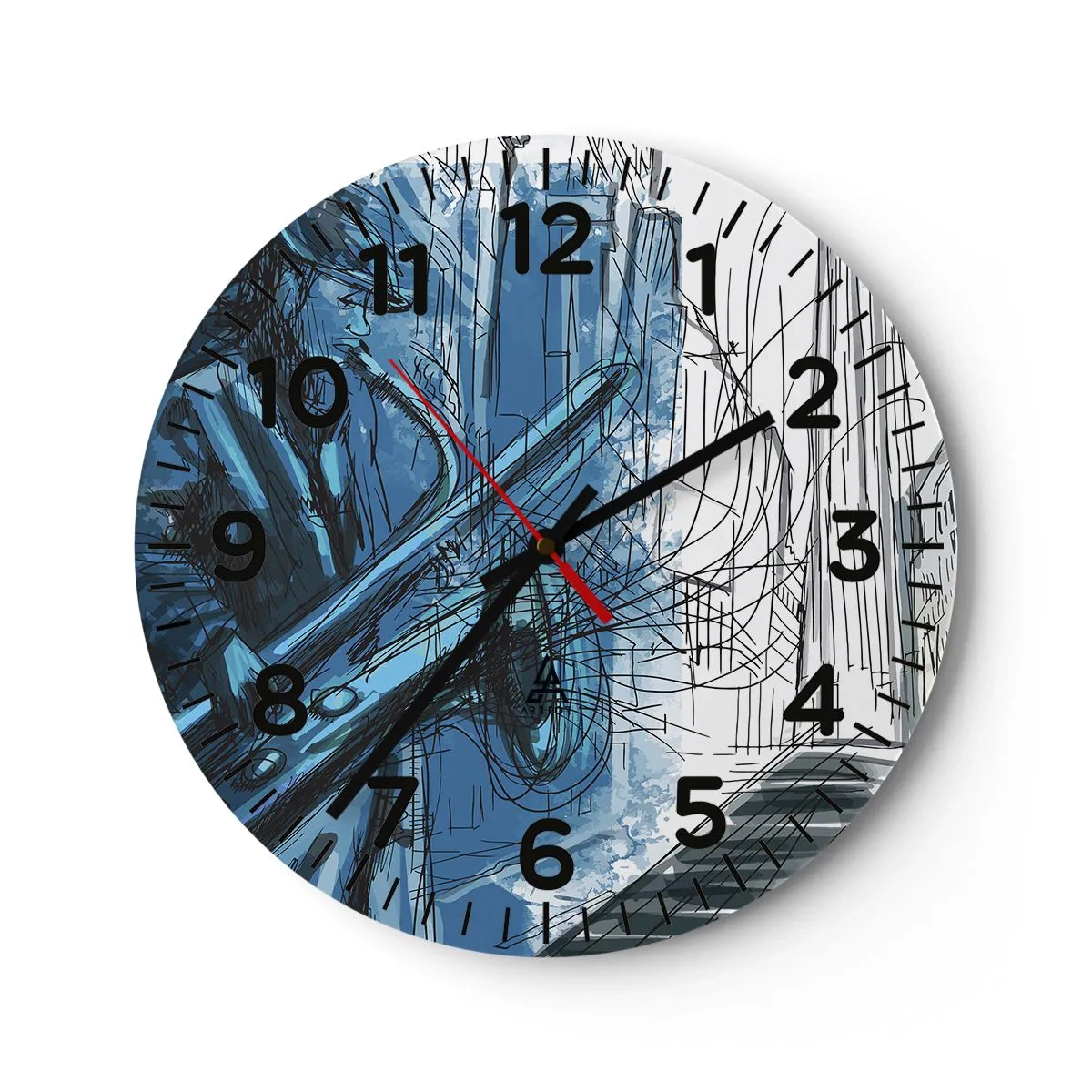 Wandklok - Klok - Stedelijke Rapsodie - 40x40 cm