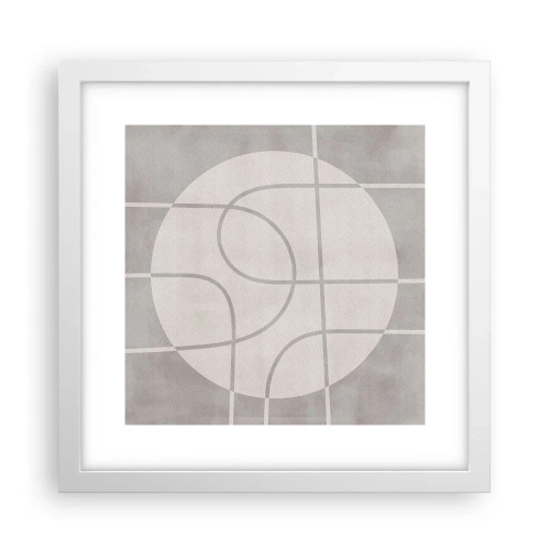 Poster in een witte lijst - Rond en rechtdoor - 30x30 cm