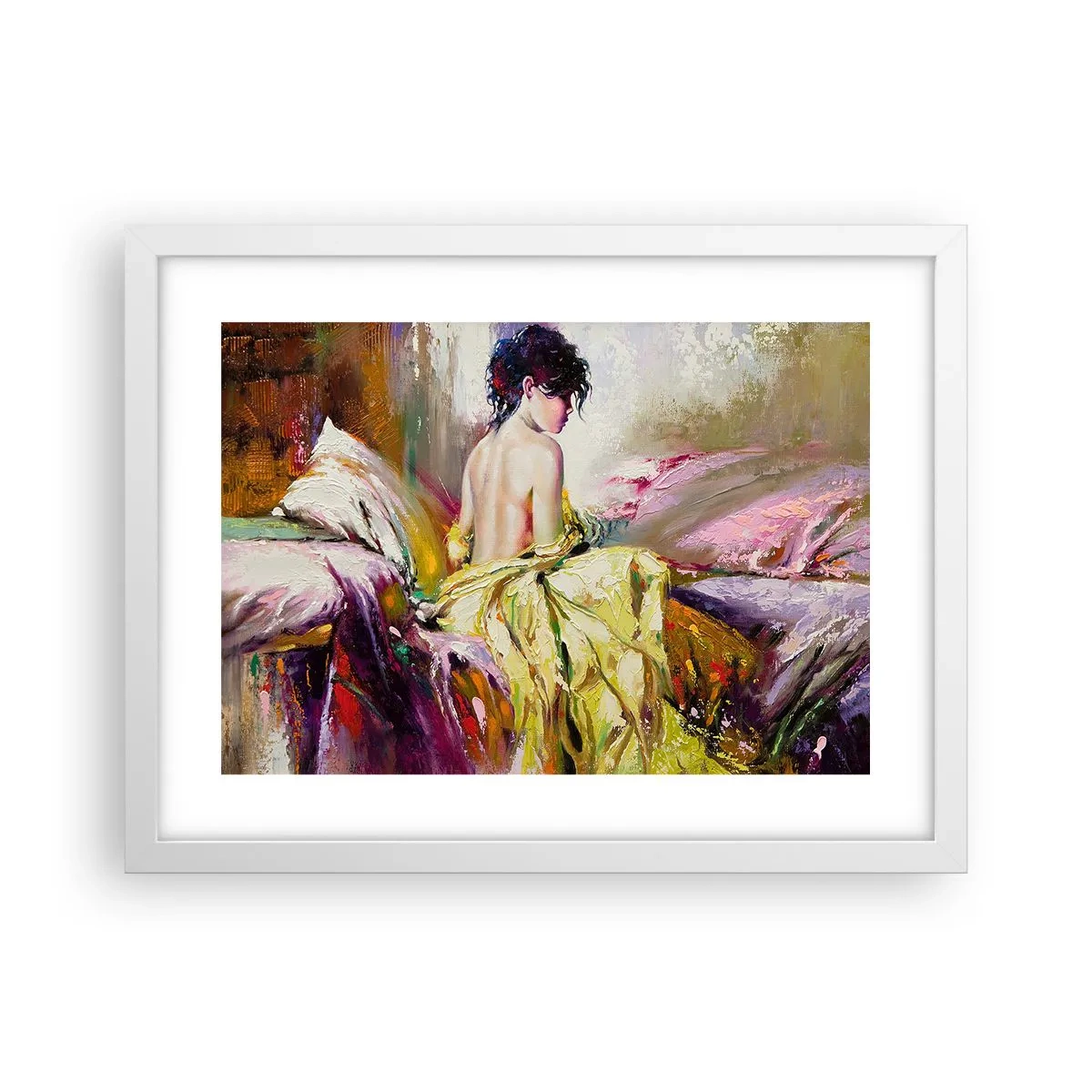 Poster in een witte lijst - Tussen de lippen en de rand van de cup - 40x30 cm