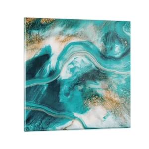 Schilderen op glas - De rivier van goud - 40x40 cm