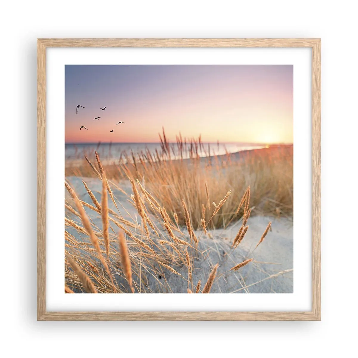 Een poster in een licht eiken lijst - Het Baltische slaapliedje - 50x50 cm