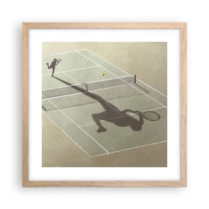 Een poster in een licht eiken lijst - Jezelf overwinnen - 40x40 cm