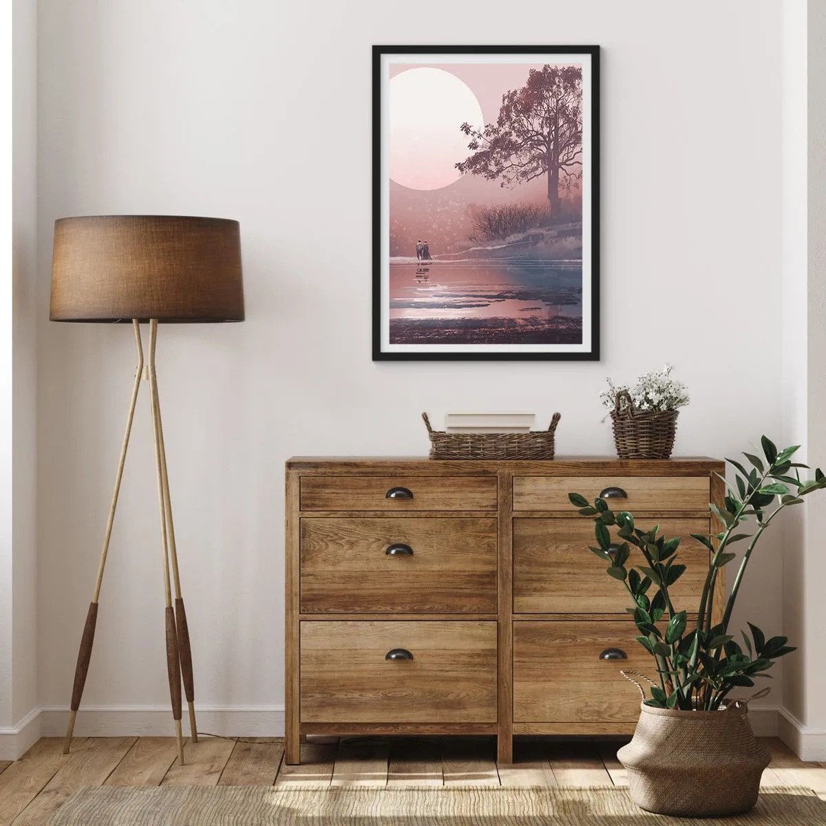 Poster in een zwarte lijst - nacht wonderen - 40x50 cm