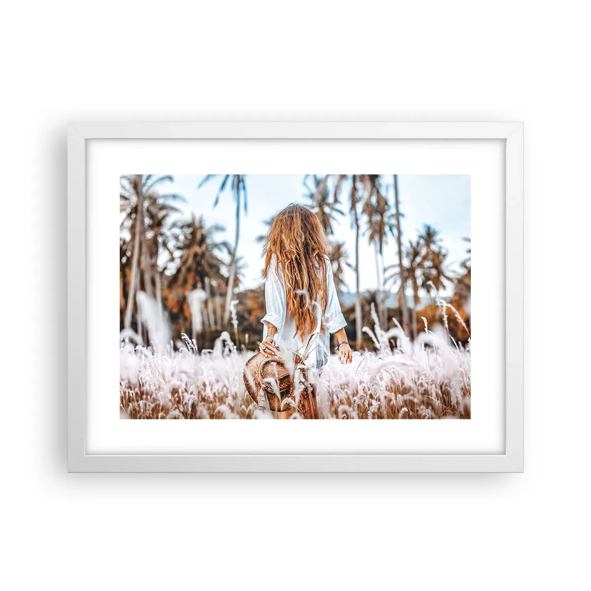 Poster in een witte lijst - Geboren uit graspluis - 40x30 cm