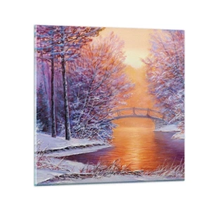 Schilderen op glas - Laten we elkaar hier ontmoeten - 60x60 cm