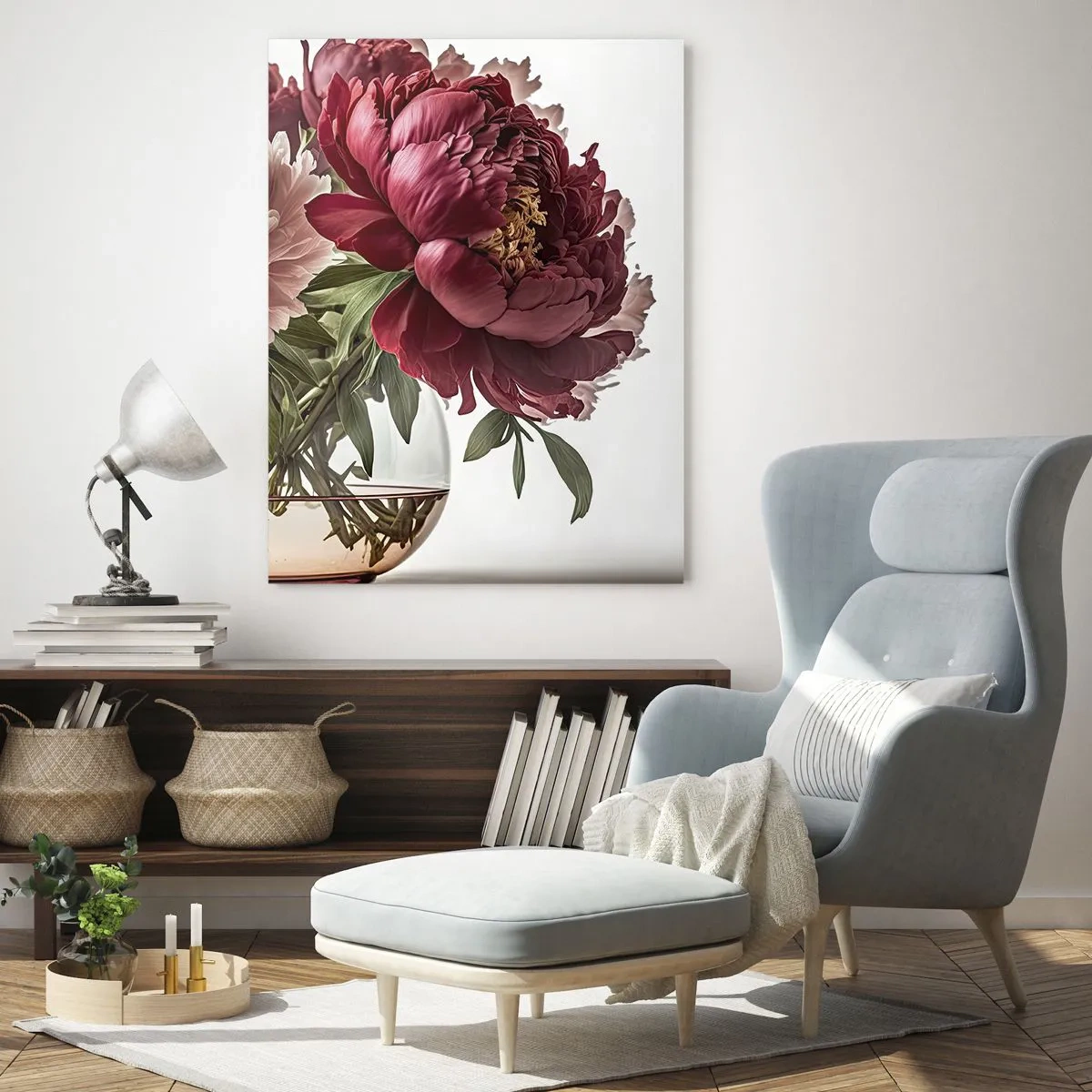 Schilderen op glas - In volle bloei van schoonheid - 50x70 cm