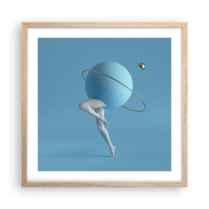 Een poster in een licht eiken lijst - En de planeten zijn gek geworden - 50x50 cm