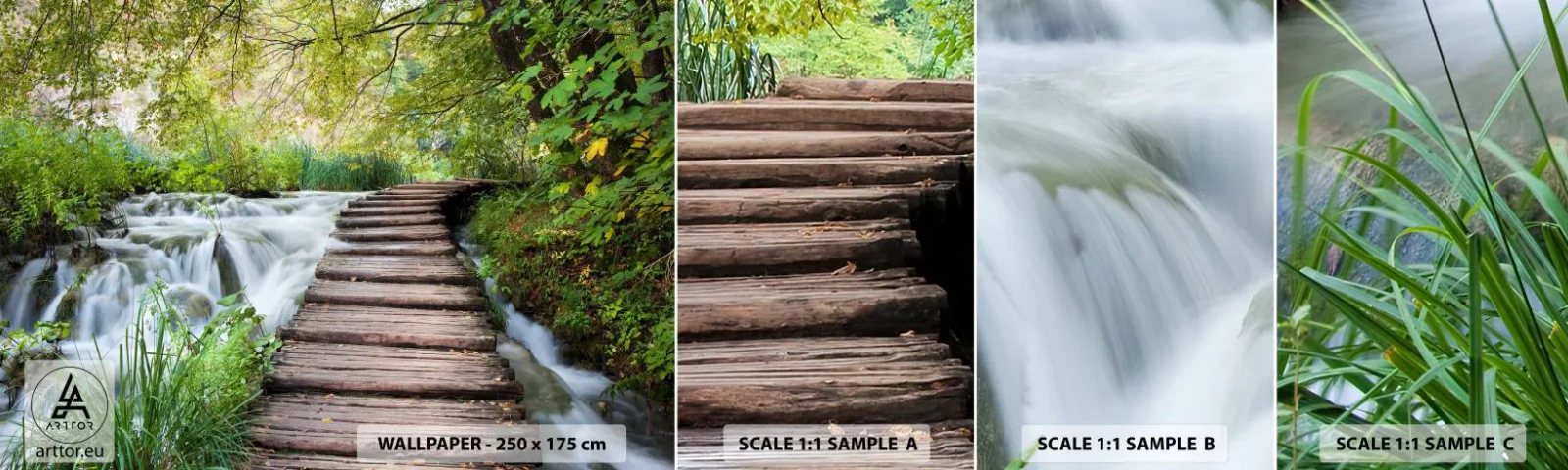 Fotobehang Staaltje Standard Eco - Geen stilstaand water - Landschap, Kroatië, Natuur - 100x30 cm