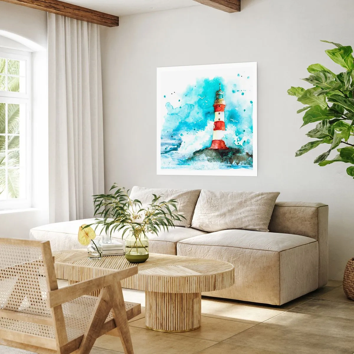 Poster - Eenheid van de elementen - 50x50 cm