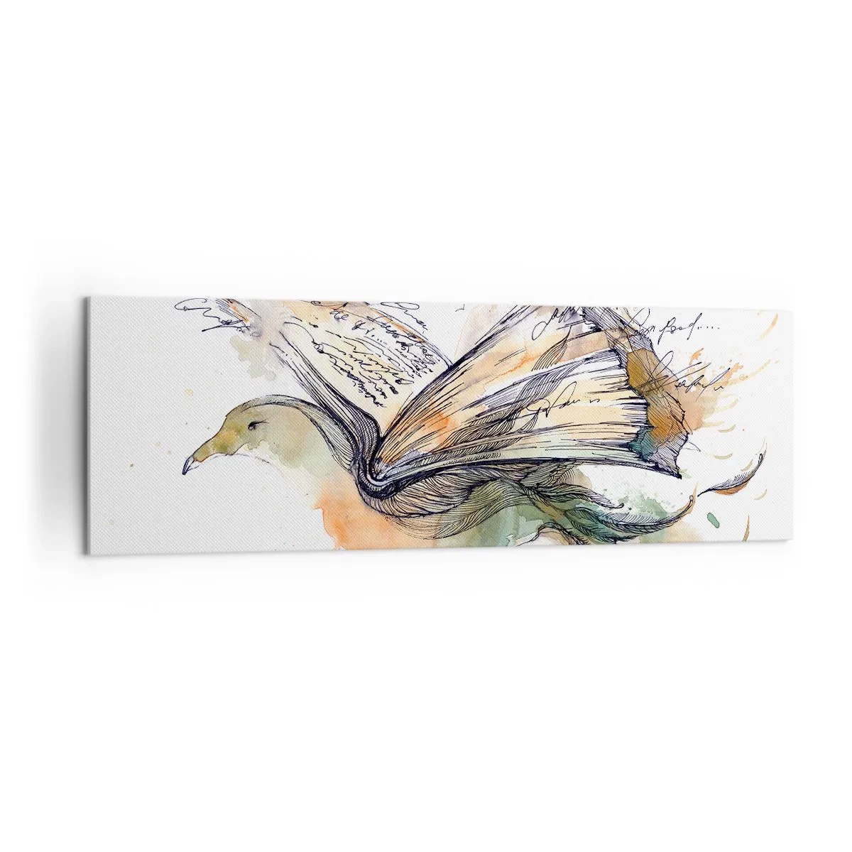 Schilderen op canvas - Op de vleugels van poëzie - 160x50 cm