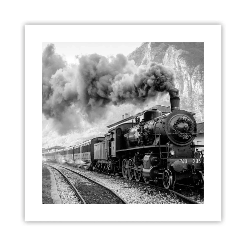 Poster - Staat op het station... - 40x40 cm