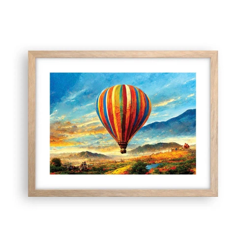 Een poster in een licht eiken lijst - In stilte zie je meer - 40x30 cm