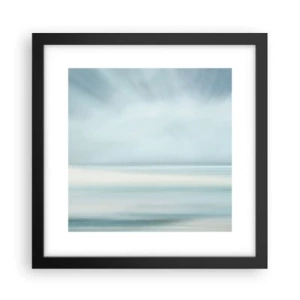 Poster in een zwarte lijst - Vrede tot aan de horizon - 30x30 cm