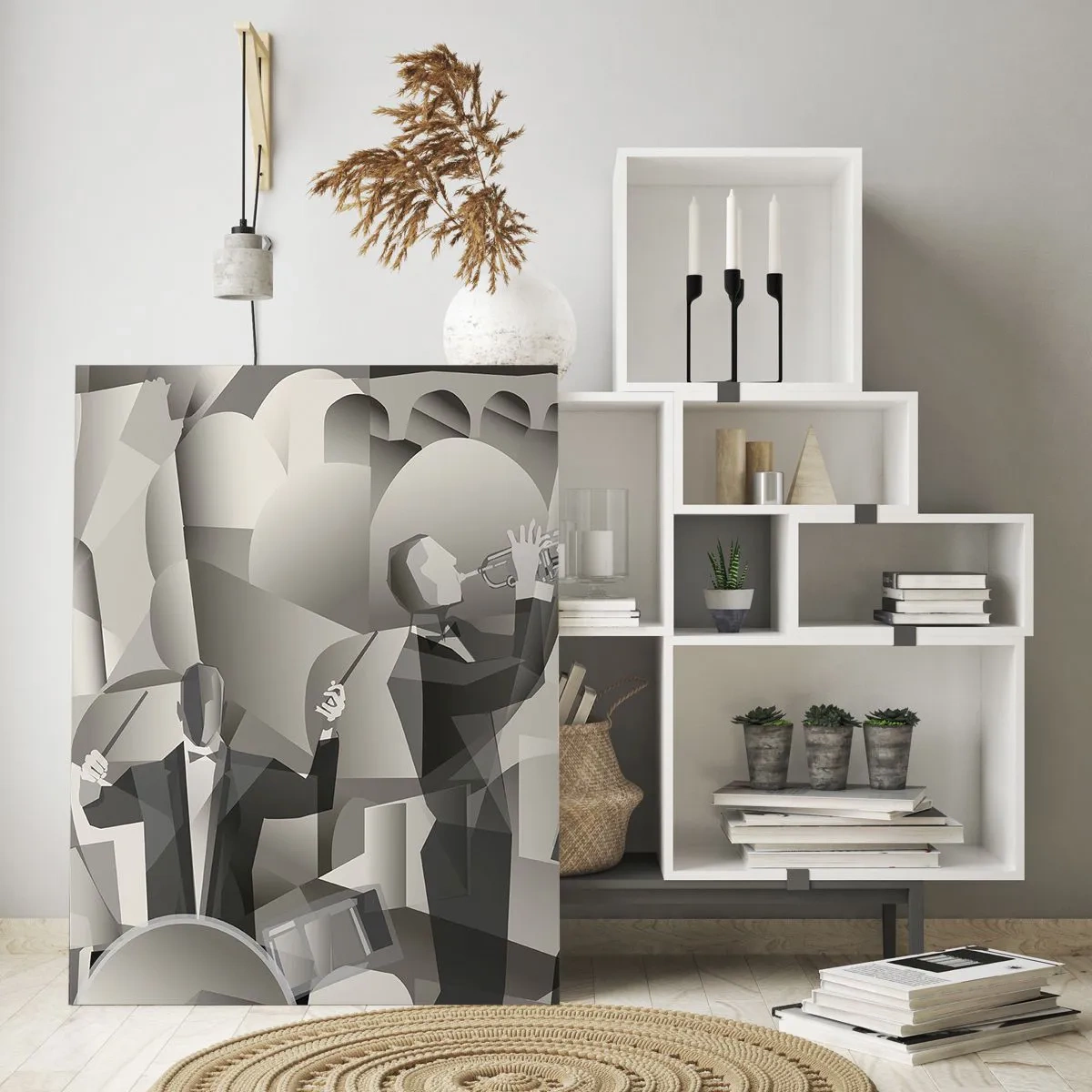 Schilderen op glas - In de ruimte van geluiden - 50x70 cm