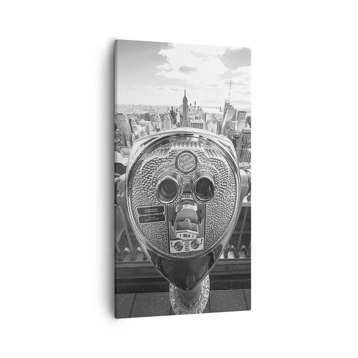 Schilderen op canvas - Stad boven de steden - 55x100 cm