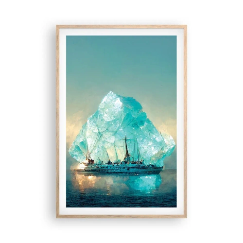 Een poster in een licht eiken lijst - Arctische diamant - 61x91 cm