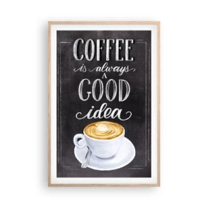 Een poster in een licht eiken lijst - Of course! - 61x91 cm