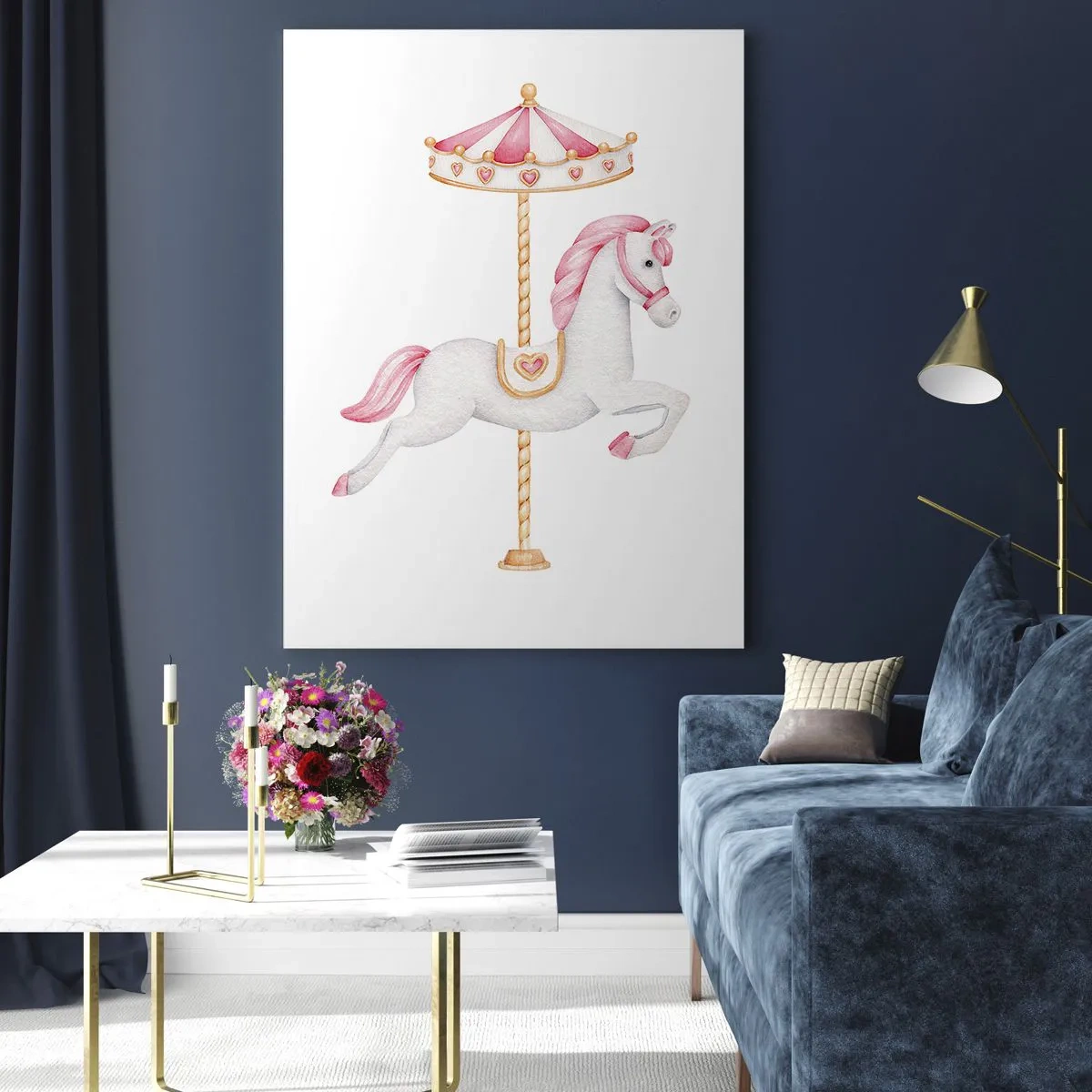 Schilderen op glas - Hij raakte de grond rennend - 50x70 cm