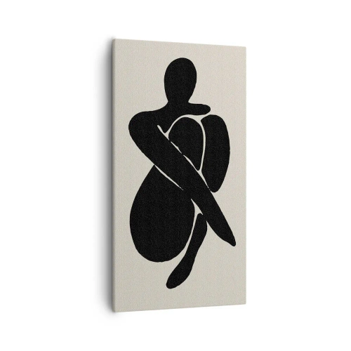 Schilderen op canvas - In je eigen armen - 55x100 cm