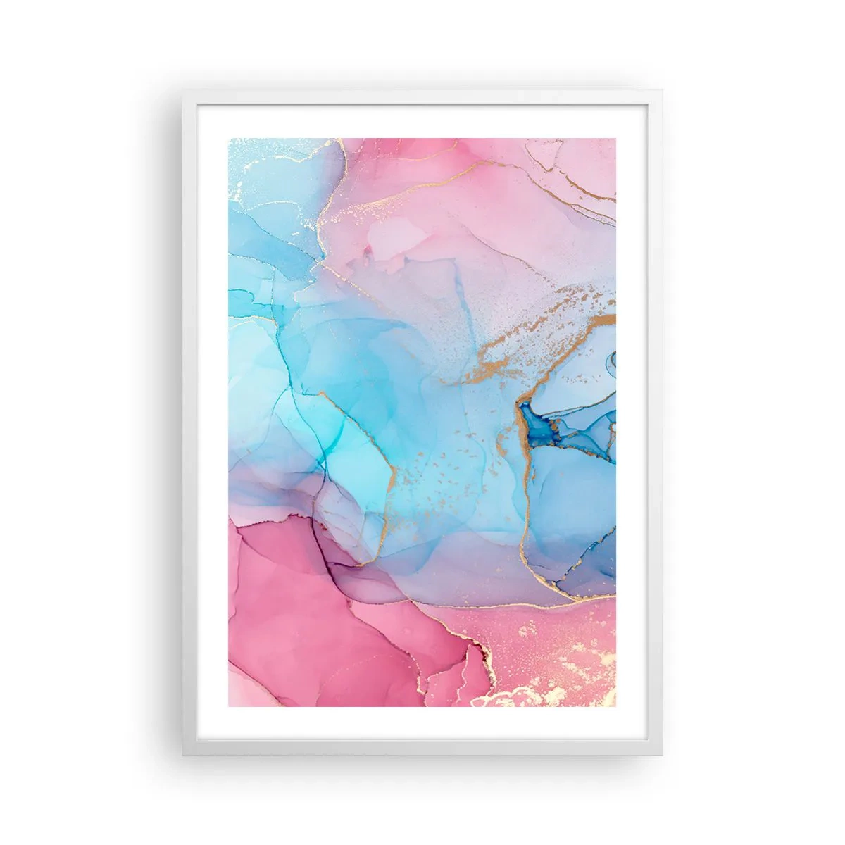 Poster in een witte lijst - Ontmoeting en interpenetratie - 50x70 cm