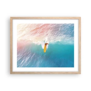 Een poster in een licht eiken lijst - De oceaanruiter - 50x40 cm