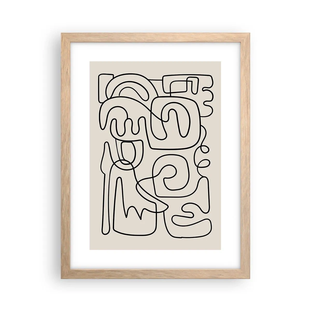 Een poster in een licht eiken lijst - Volg het pad - 30x40 cm