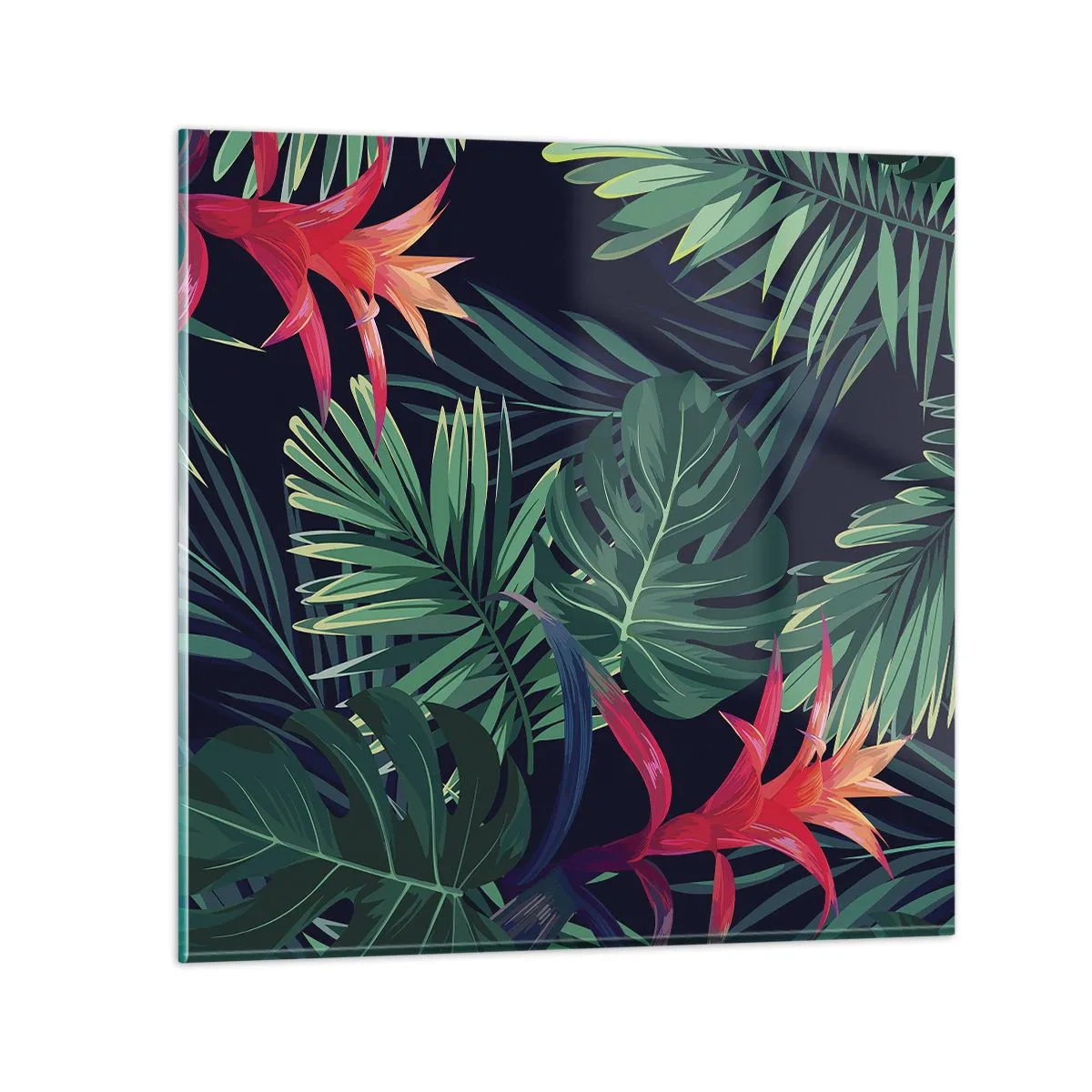 Schilderen op glas - Ontsteken in het groen - 40x40 cm