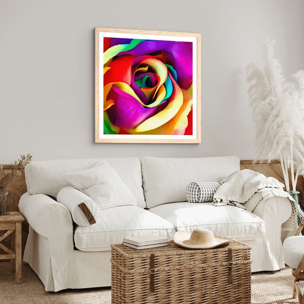 Een poster in een licht eiken lijst - Het is onmogelijk - 30x30 cm