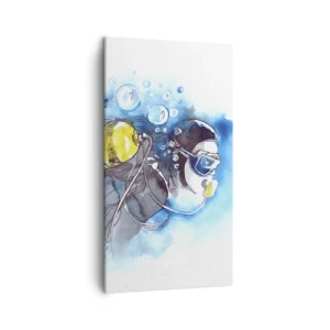 Schilderen op canvas - Geweldig blauw - 45x80 cm