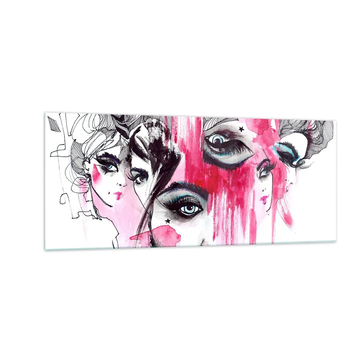 Schilderen op glas - 0 - 100x40 cm