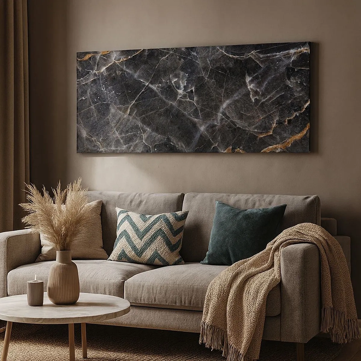 Schilderen op canvas - Het innerlijke leven van de steen - 100x40 cm