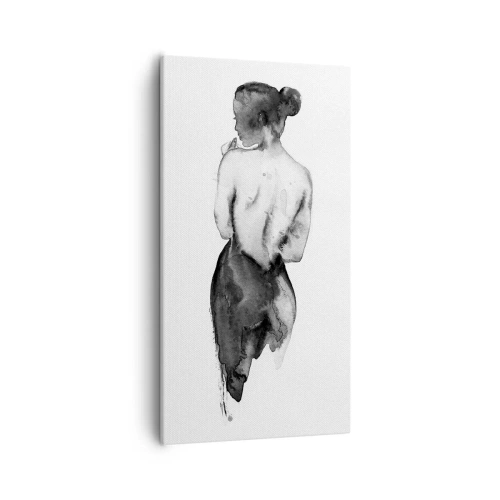 Schilderen op canvas - Bij haar verdwijnt de wereld - 55x100 cm