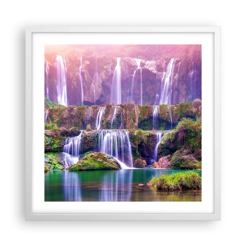 Poster in een witte lijst - Trap naar de hemel - 50x50 cm