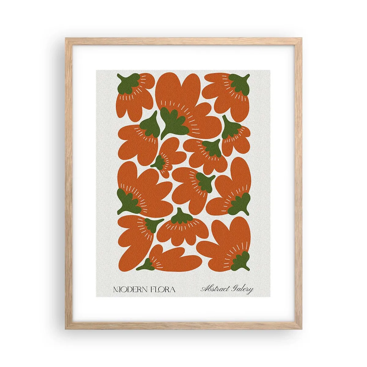 Een poster in een licht eiken lijst - Uit het leven van bloemen - 40x50 cm