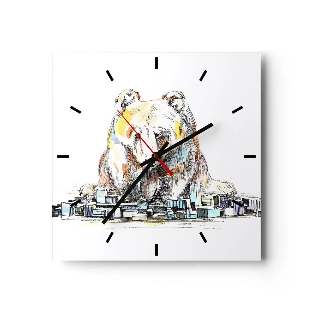 Wandklok - Klok - Hoe kun je zo leven? - 40x40 cm