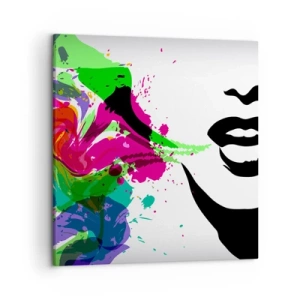 Schilderen op canvas - Een verhaal in de kleuren van de regenboog - 50x50 cm