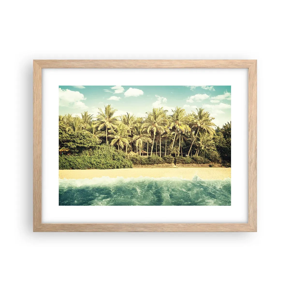 Een poster in een licht eiken lijst - Hoe zit het hier? - 40x30 cm