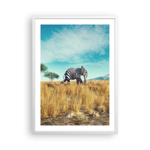 Poster in een witte lijst - Grijs is niet meer in de mode - 50x70 cm