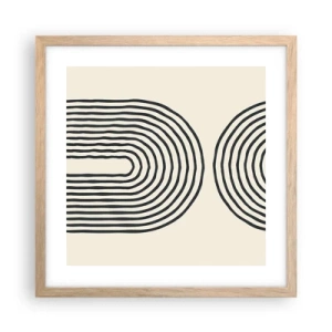 Een poster in een licht eiken lijst - In een ogenblik ... - 40x40 cm