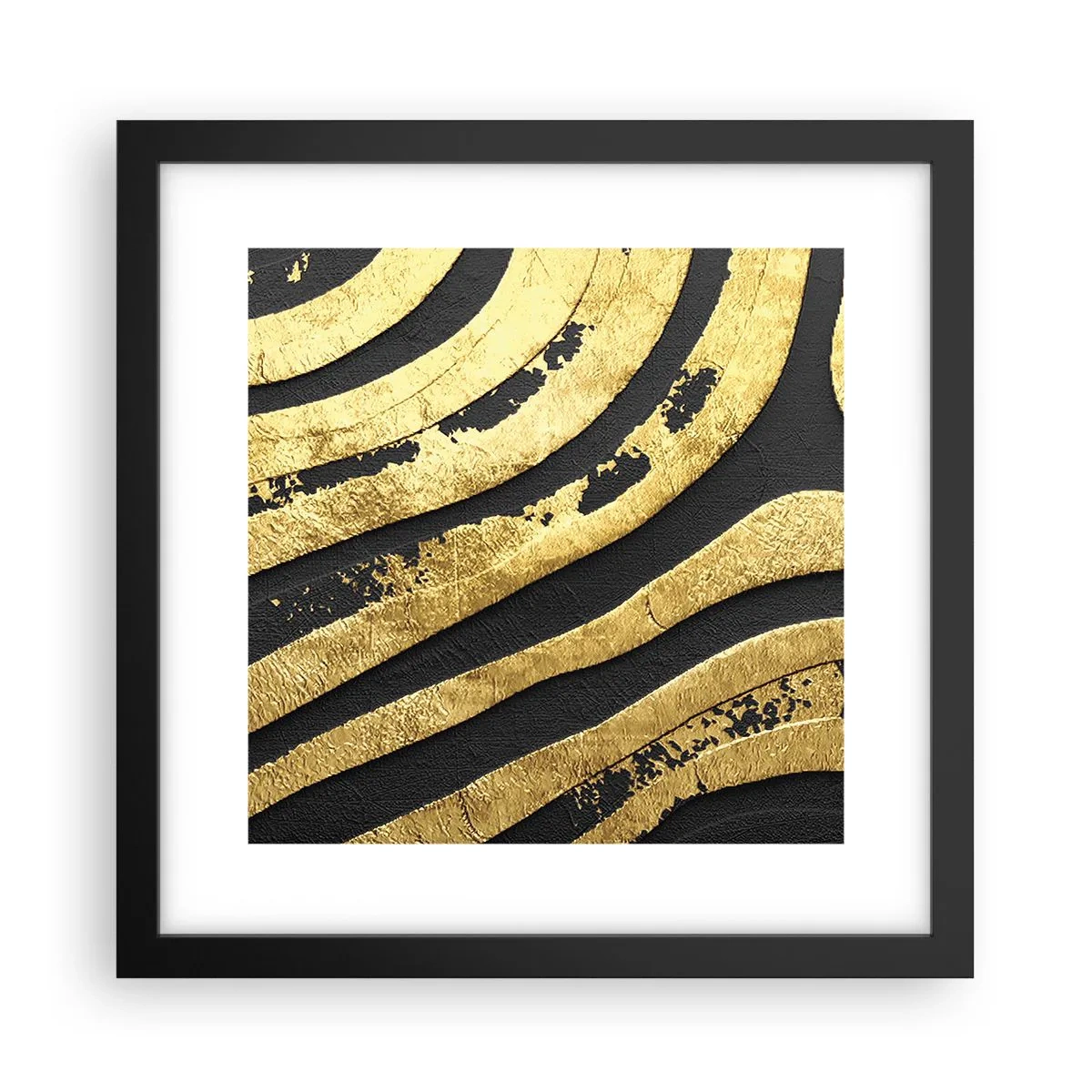 Poster in een zwarte lijst - Alles vloeit - 30x30 cm