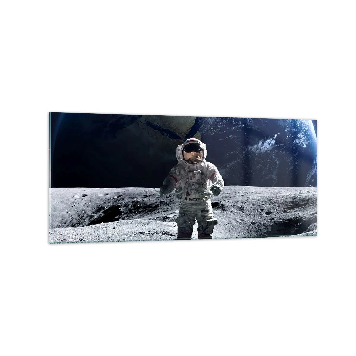 Schilderen op glas - Groetjes van de maan - 120x50 cm