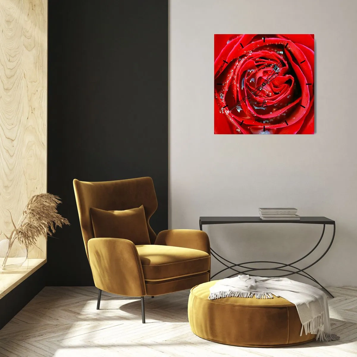 Wandklok - Klok - In de dauwdruppels - 30x30 cm