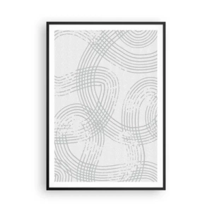 Poster in een zwarte lijst - Er is geen rechte weg - 70x100 cm