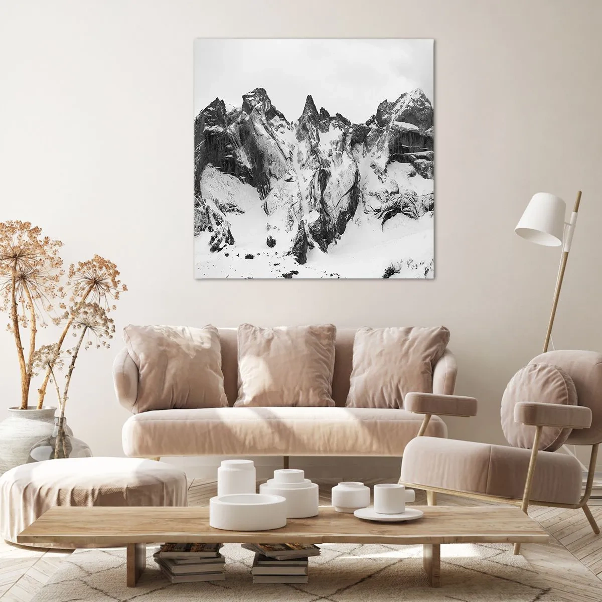 Schilderen op canvas - Granieten gevaarlijke nok - 50x50 cm