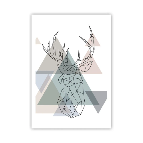 Poster - In een geometrisch bos - 70x100 cm