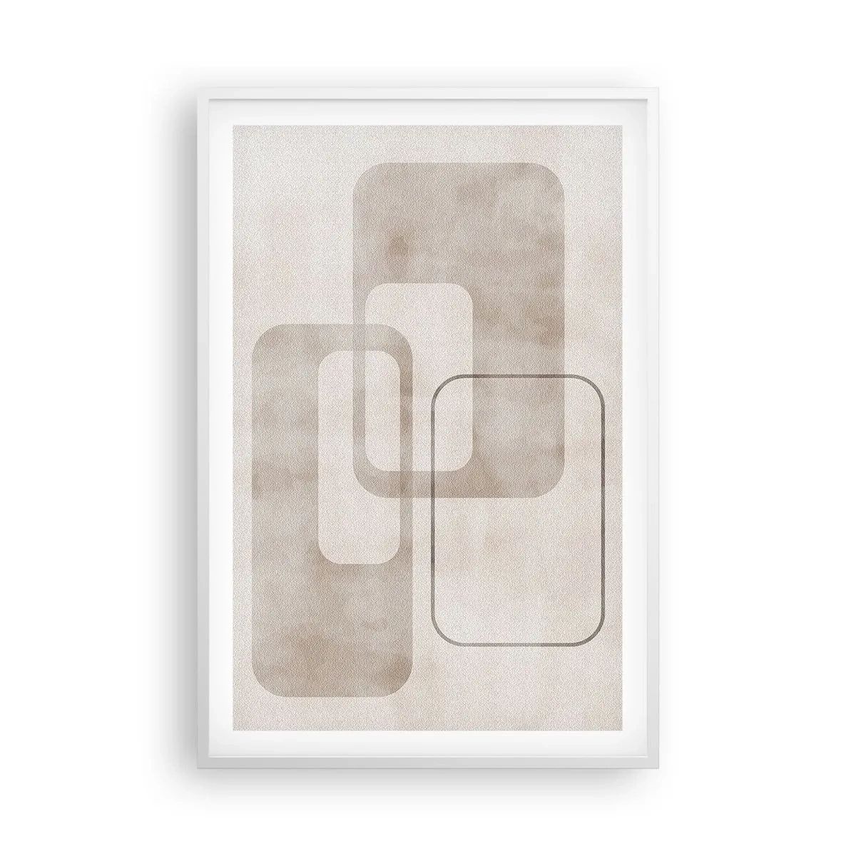 Poster in een witte lijst - Geometrische voeg - 61x91 cm